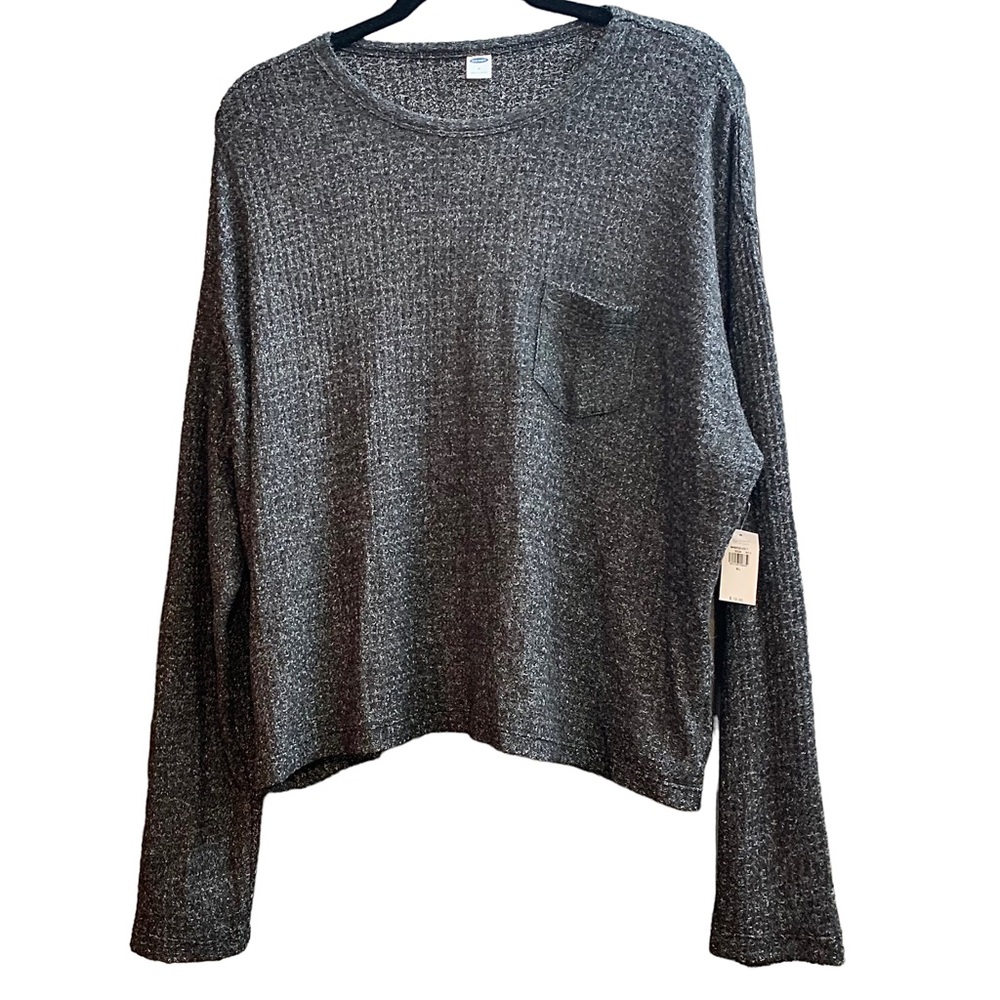 Old Navy waffle knit long sleeve tee grey Size XL